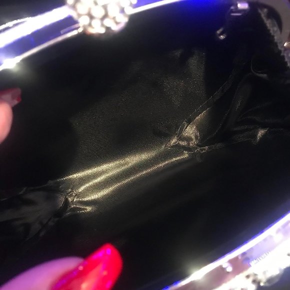 Neiman Marcus LUI SUI Women Rhinestone Evening Clutch Purse Bag - Picture 2 of 4